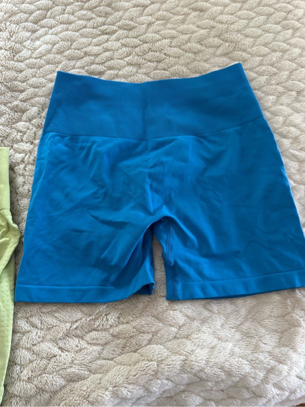 Amazon Blue High-Waist Bike Shorts